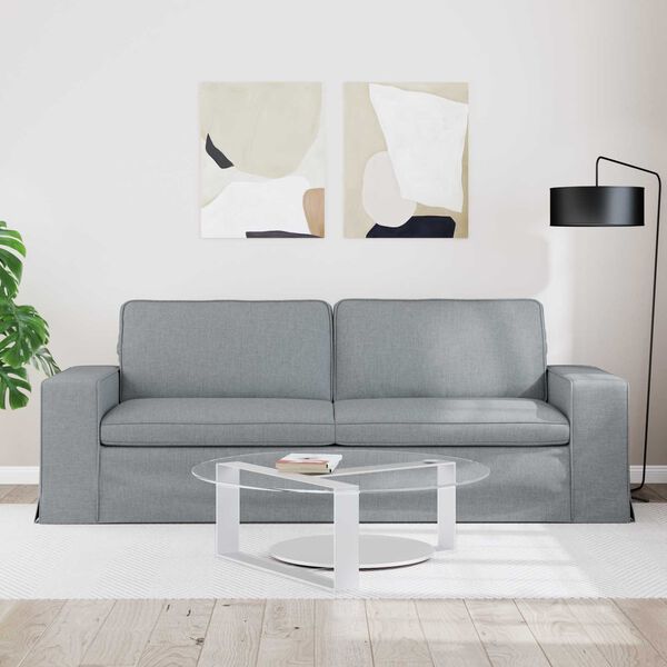 vidaXL Sofa 180cm Lysegr&aring; Metal