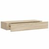 vidaXL v&aelig;ghylde med skuffe 60x23,5x10 cm MDF egetr&aelig;sfarvet