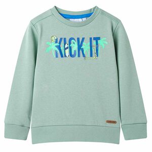 Sweatshirt til b&oslash;rn str. 104 lys kakifarve