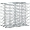 vidaXL Gabion h&oslash;jbed S&oslash;lv 90 x 50 x 80 cm Galvaniseret st&aring;l