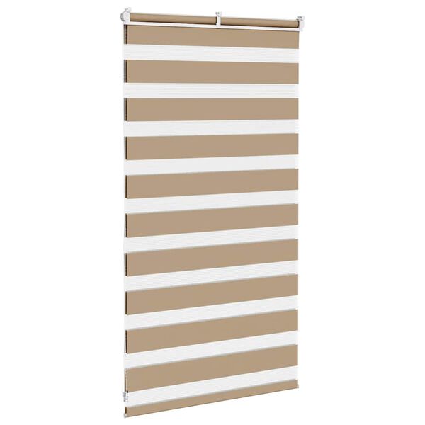 vidaXL zebragardin sandbrun 90x100 cm stofbredde 85,9 cm polyester