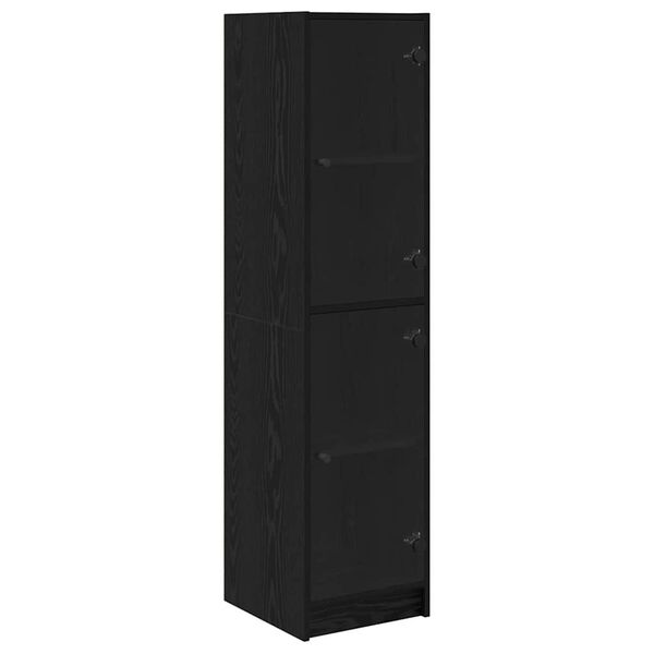 vidaXL Highboard Sort eg 35 x 37 x 142 cm Konstrueret tr&aelig;
