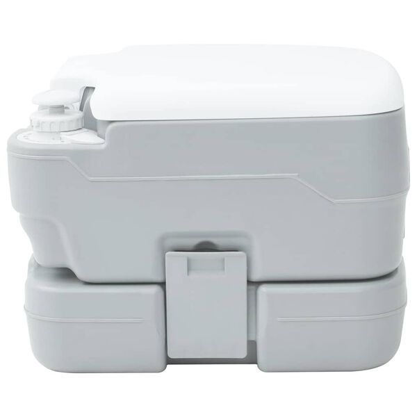vidaXL Camping toilet Grå og Hvid 41,5 x 36,5 x 30 cm Polyethylen