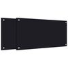 vidaXL st&aelig;nkplader 2 stk. 80x40 cm h&aelig;rdet glas sort