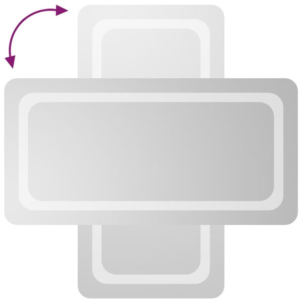 vidaXL badev&aelig;relsesspejl med LED-lys 40x80 cm