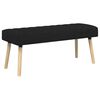 vidaXL Kanalpuddet B&aelig;nk Sort 110 x 40 x 46 cm Stof
