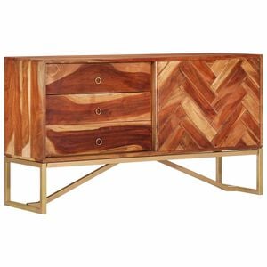 vidaXL Sideboard HonningBrun 160 x 30 x 80 cm Massivt Akacietr&aelig;