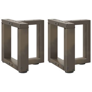 vidaXL sofabordsben T-formet 2 stk. sort 30x25x(30-31) cm st&aring;l