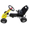 vidaXL pedal-gokart gul