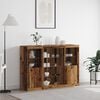 vidaXL Sideboard Gammelt træ 142,5 x 37 x 100 cm Konstrueret træ