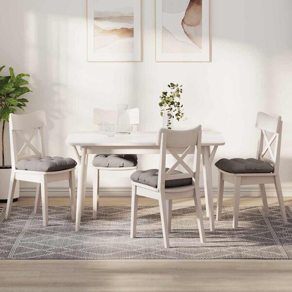 vidaXL S&aelig;depuder 4 pcs Gr&aring;brun 45 x 45 x 12 cm Stof