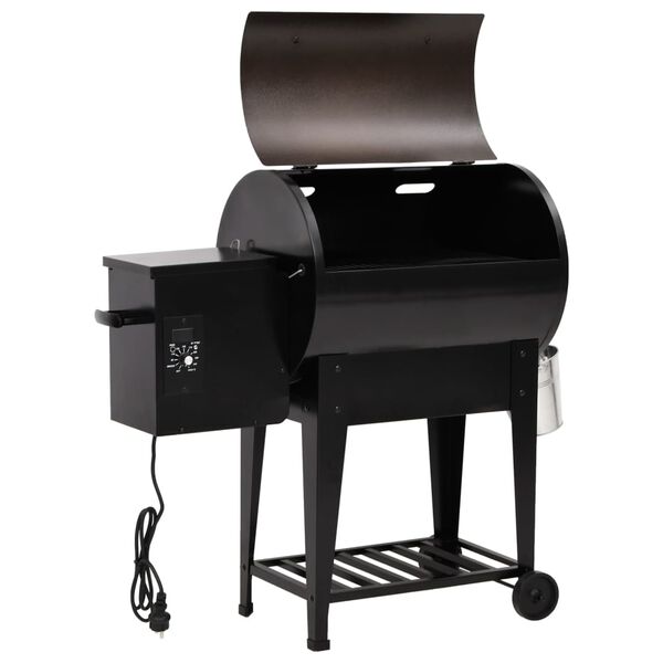 vidaXL pillegrill med bundhylde 94 cm jern sort