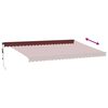vidaXL markise med LED-lys 500x350 cm automatisk betjening bordeaux