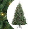 vidaXL Kunstigt Hinged Juletr&aelig; Gr&oslash;n 210 cm PVC og metal