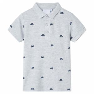vidaXL Polo til b&oslash;rn str. 92 gr&aring;meleret