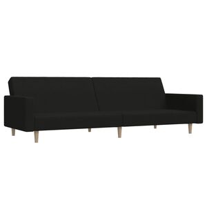 vidaXL 2-personers sovesofa stof sort
