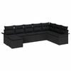 vidaXL Havesofa S&aelig;t 8 stk. Sort polyrattan