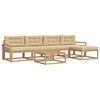 vidaXL Udend&oslash;rs sofagruppe 6 stk. Hvid og Beige Polyester