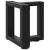 vidaXL sofabordsben T-formet 2 stk. sort 30x25x(30-31) cm st&aring;l