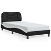 vidaXL sengeramme uden madras Hvar 90x190 cm kunstl&aelig;der sort og hvid