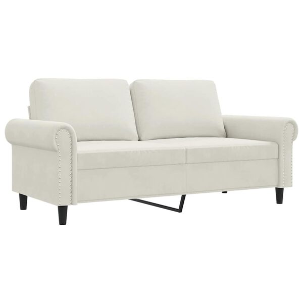 vidaXL 2-personers sofa 140 cm velour cremefarvet