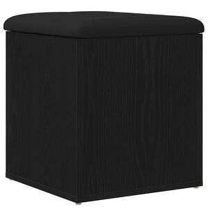 vidaXL Opbevaringsb&aelig;nk Sort eg 42 x 42 x 45 cm Konstrueret tr&aelig;