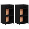 vidaXL sengeborde 2 stk. 35x34x65 cm konstrueret tr&aelig; sort