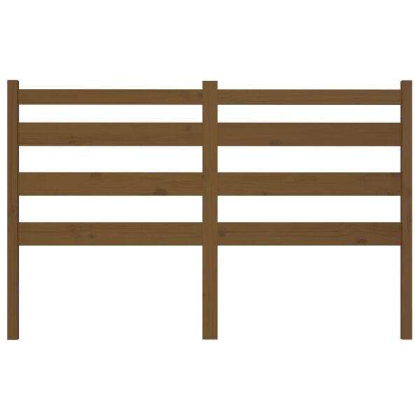 vidaXL sengeg&aelig;rde 126x4x100 cm massivt fyrretr&aelig; gyldenbrun