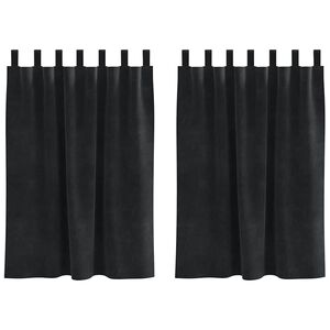 vidaXL Gardiner 2 stk. Sort 140 x 140 cm Fl&oslash;jl