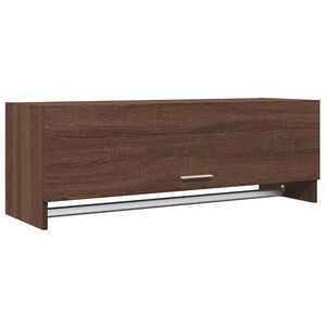 vidaXL garderobeskab 100x32,5x35 cm konstrueret tr&aelig; brun egetr&aelig;sfarve