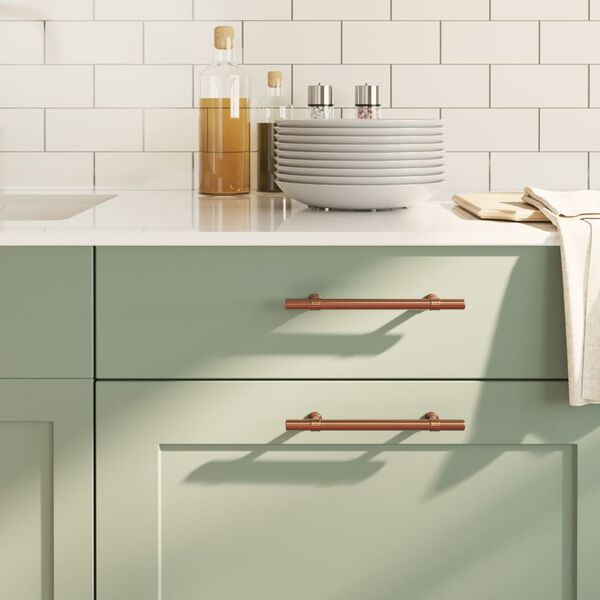 vidaXL skabsh&aring;ndtag 20 stk. 128 mm rustfrit st&aring;l bronzefarvet