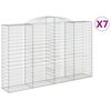 vidaXL buede gabionkurve 7 stk. 300x50x180/200 cm galvaniseret jern