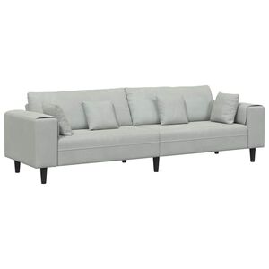 vidaXL Sofa Lysegr&aring; 250 x 77 x 76 cm Fl&oslash;jl