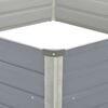 vidaXL h&aelig;vet havekasse 129 x 129 x 45 gr&aring;t galvaniseret st&aring;l