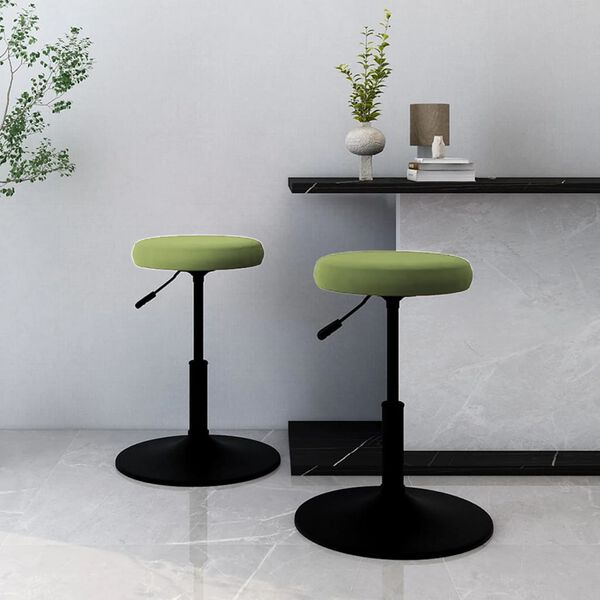 vidaXL spisebordsstole 2 stk. fl&oslash;jl lysegr&oslash;n