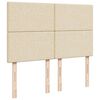 vidaXL osmannisk sengeramme med madras 140x190 cm stof cremefarvet
