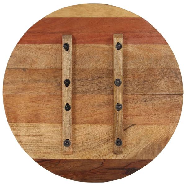 vidaXL bordplade 60 cm 15-16 mm rund massivt genbrugstræ