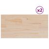 vidaXL bordplader 2 stk. 60x30x1,7 cm rektangul&aelig;r massivt fyrretr&aelig;