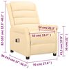 vidaXL eldrevet massagestol kunstlæder cremefarvet