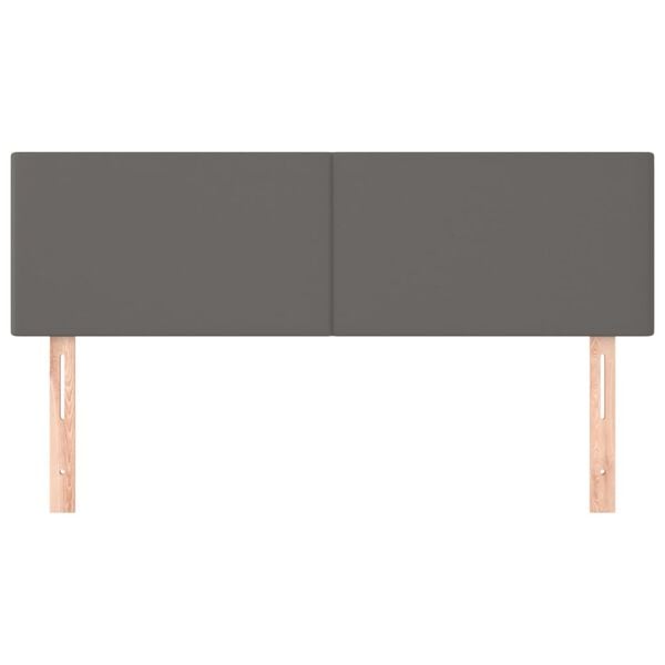 vidaXL sengegavle 144x5x78/88 cm kunstl&aelig;der gr&aring;