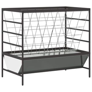 vidaXL K&aelig;lvfoderholder S&oslash;lv 100 x 60 x 90 cm Galvaniseret st&aring;l