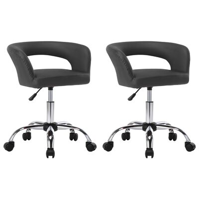 vidaXL spisebordsstole 2 stk. kunstlæder grå