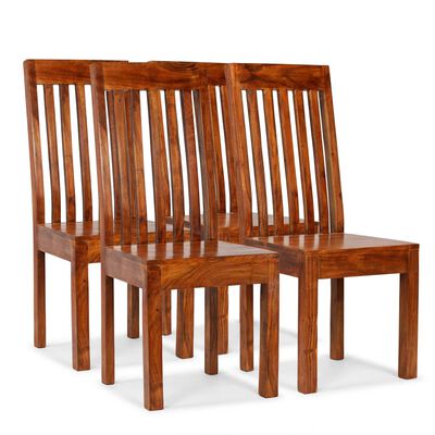 vidaXL spisebordsstole 4 stk. massivt træ med sheeshamfinish moderne