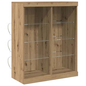 vidaXL LED Sideboard Artisan-eg 81 x 37 x 100 cm Konstrueret tr&aelig;