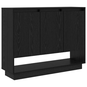 vidaXL Sideboard Sort eg 97 x 29 x 75 cm Konstrueret tr&aelig;
