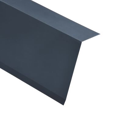 vidaXL tagkantplader 5 stk. L-form 170 cm aluminium antracitgrå