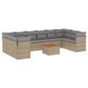 vidaXL sofas&aelig;t til haven 11 dele med hynder polyrattan beige