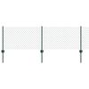 vidaXL Hegn med post Gr&oslash;n 0,6 x 25 m St&aring;l og PVC