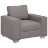 vidaXL Sofa 3 pcs Gr&aring;brun Linned-blandet stof
