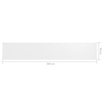 vidaXL altanafskærmning 90x500 cm oxfordstof hvid